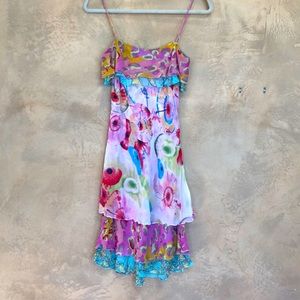 Diane Von Furstenberg Multicolored Spaghetti Dress